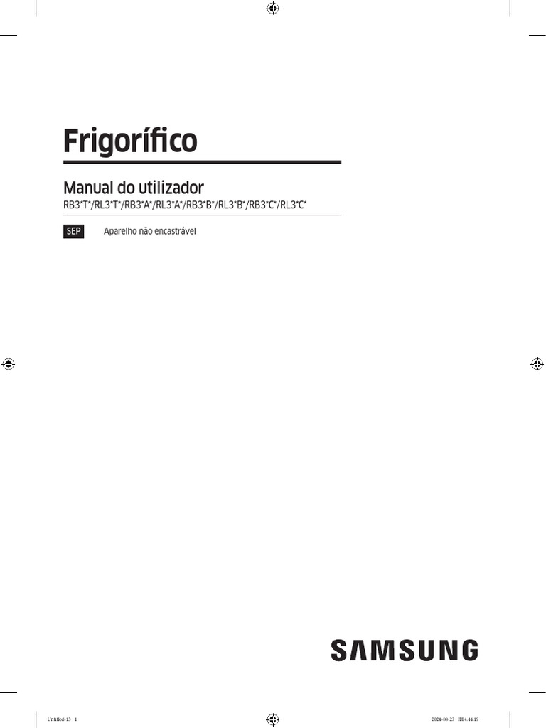Manual do Frigorífico Samsung RB38 | PDF | Geladeira | Uso eficiente de ...