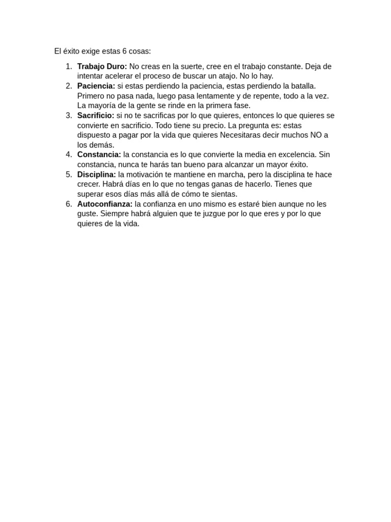 6 Claves para el Éxito Personal | PDF