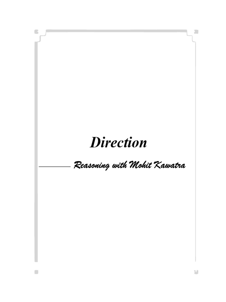 Direction and Distance Reasoning Guide | PDF