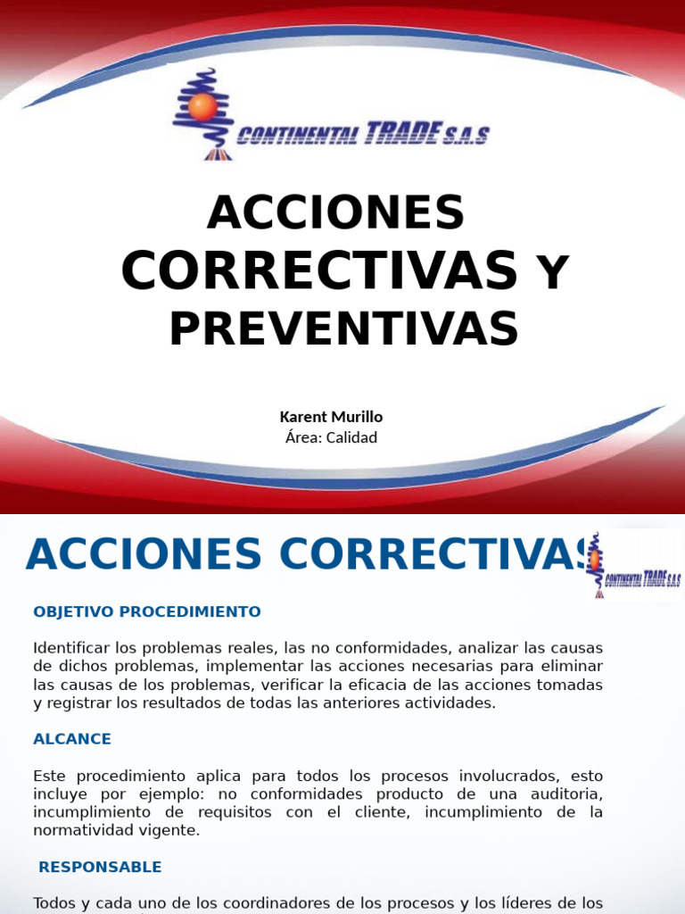 Acciones Correctivas y Preventivas en Calidad | PDF