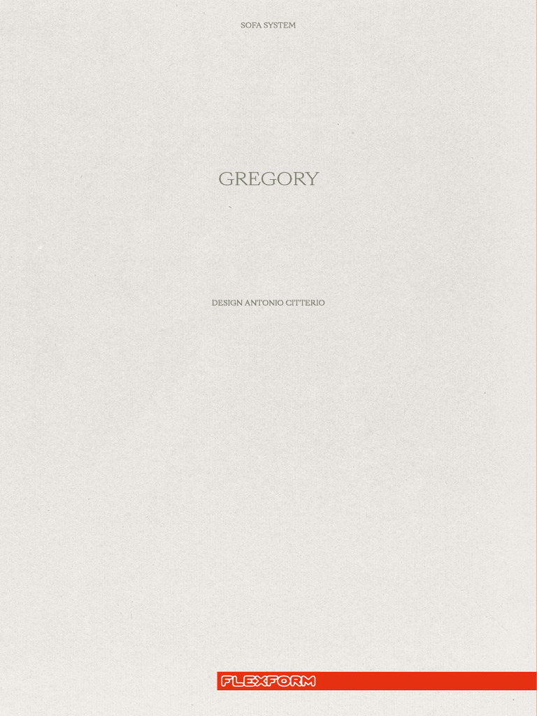 Gregory Gregory: Sofa System | PDF