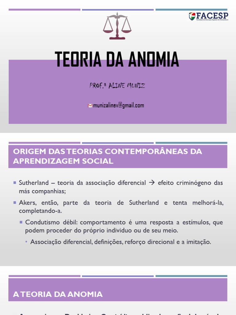 Análise da Teoria da Anomia de Durkheim | PDF | Émile Durkheim | Suicídio