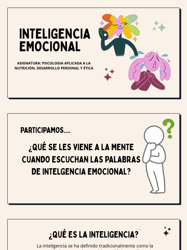 Tema 6 - Inteligencia Emocional | PDF | Las emociones | Inteligencia ...