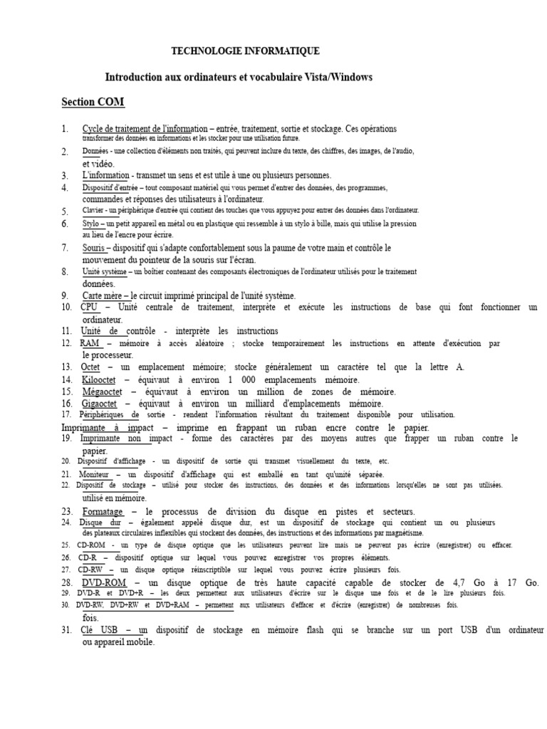Introduction à la technologie informatique | PDF | Internet | Internet ...