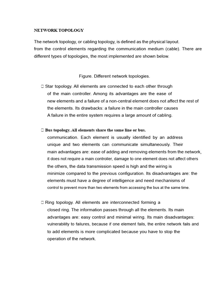 Types of Network Topologies Explained | PDF | Network Topology ...