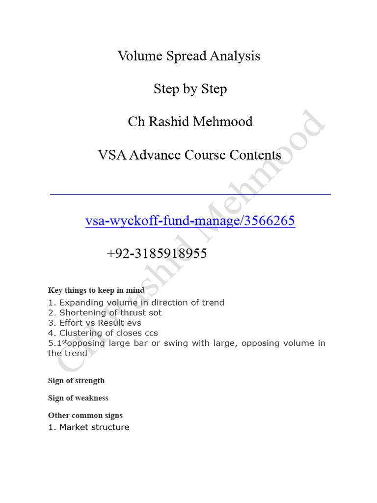 VSA Course by Ch Rashid Mehmood | PDF