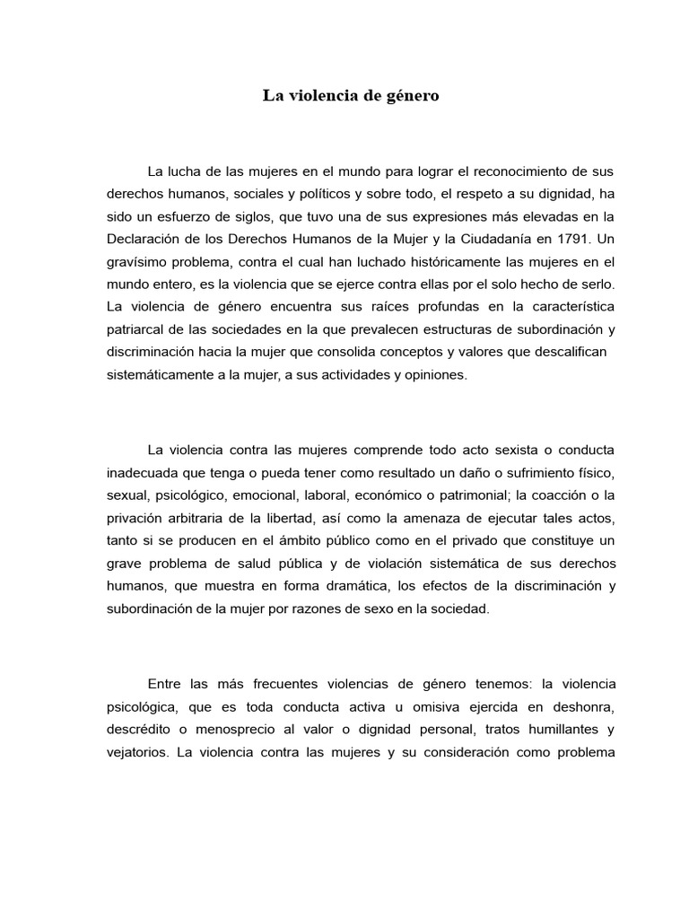 Violencia de género: un problema social | PDF