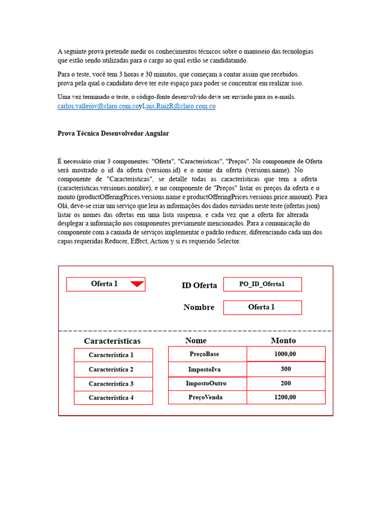 Prova Técnica para Desenvolvedor Angular | PDF
