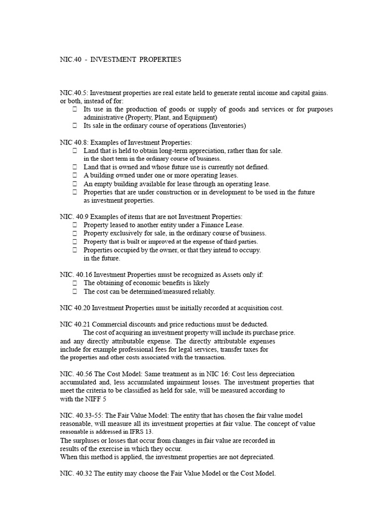 10 Nic.40 - Investment Properties | PDF | Fair Value | International ...