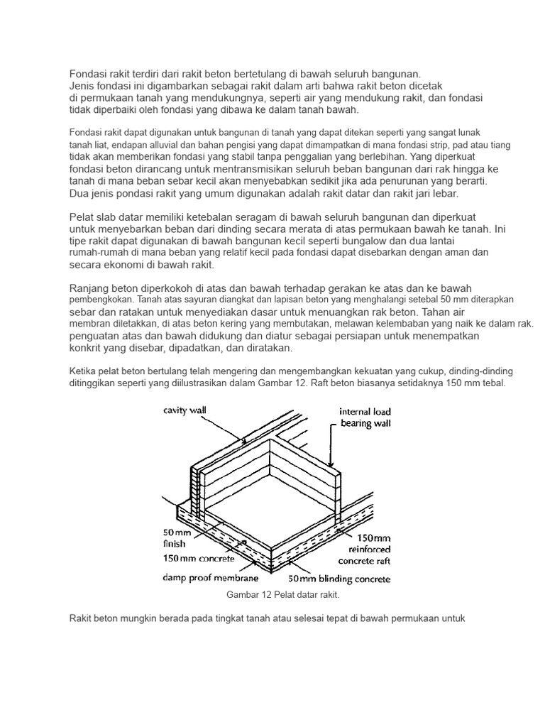Fondasi Rakit: Desain dan Aplikasi | PDF