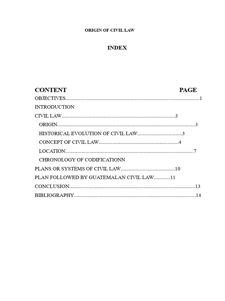 Origin and Evolution of Civil Law | PDF | Roman Law | Civil Law (Legal ...