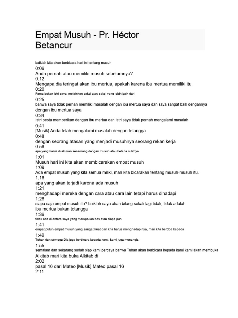 Empat Musuh | PDF