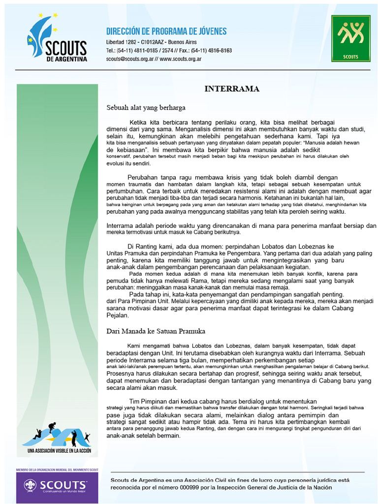 Tips Rama Panduan 4 Interrama Unidad Panduan | PDF