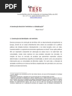 A construçao social de territórios e a globalização - Murilo Flores