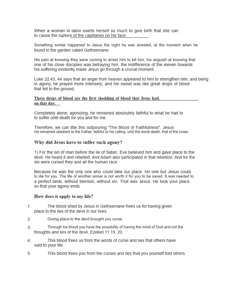 The Blood of Faithfulness Explained | PDF | Jesus | Religious Belief ...