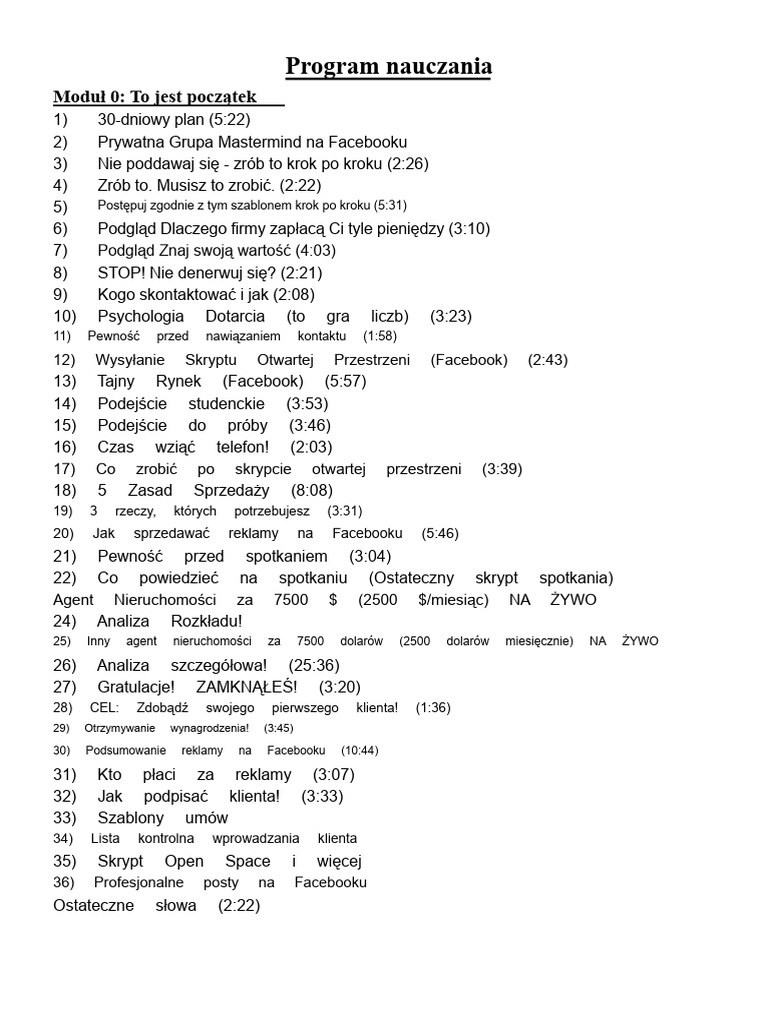 Smma Program Nauczania PDF | PDF