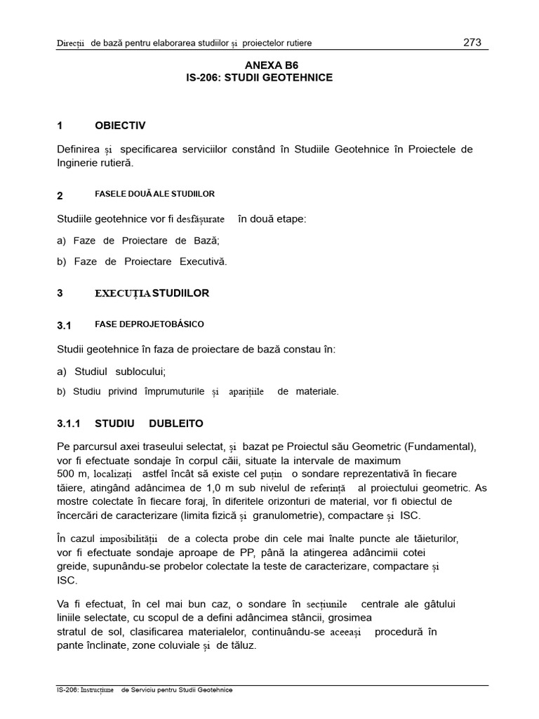 IS-206 - Studii Geotehnice | PDF