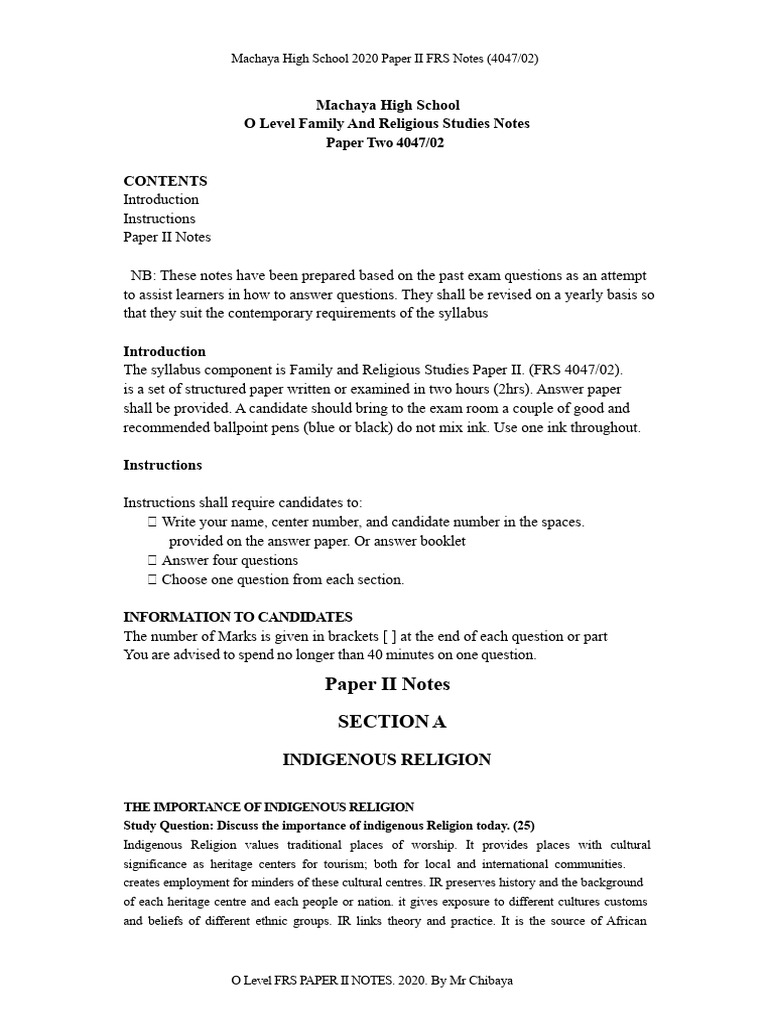 Machaya High School FRS Notes 2020 | PDF | Mitzvah | Baptism
