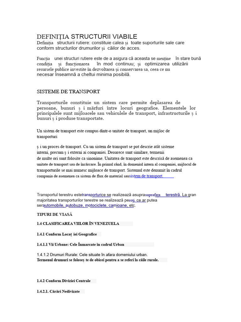 Definiția Structurii Rutiere | PDF