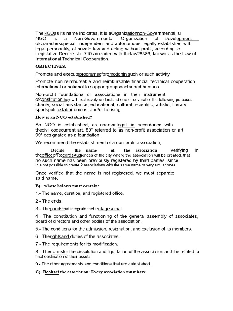 NGO Name Registration Guidelines | PDF | Foundation (Nonprofit ...