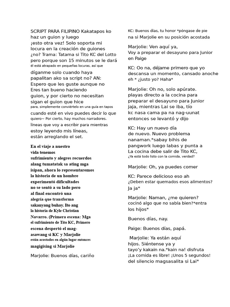 SCRIPT para FILIPINO Kakatapos Ko Lang Gumawa NG Isang Script Tapos Eto ...