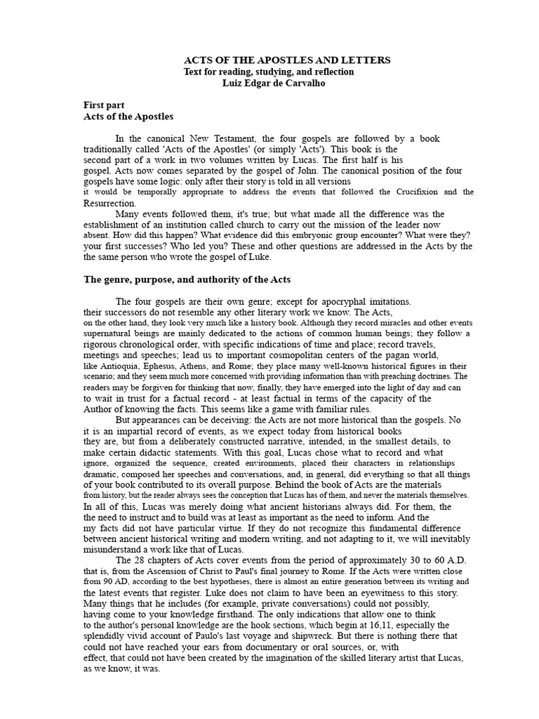 Understanding the Acts of the Apostles | PDF | Acts Of The Apostles ...