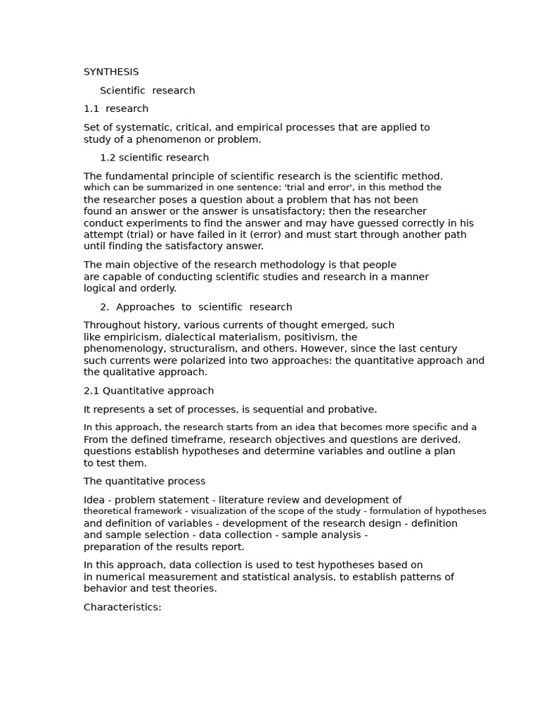 Synthesis of Research Methodology | PDF | Methodology | Statistics