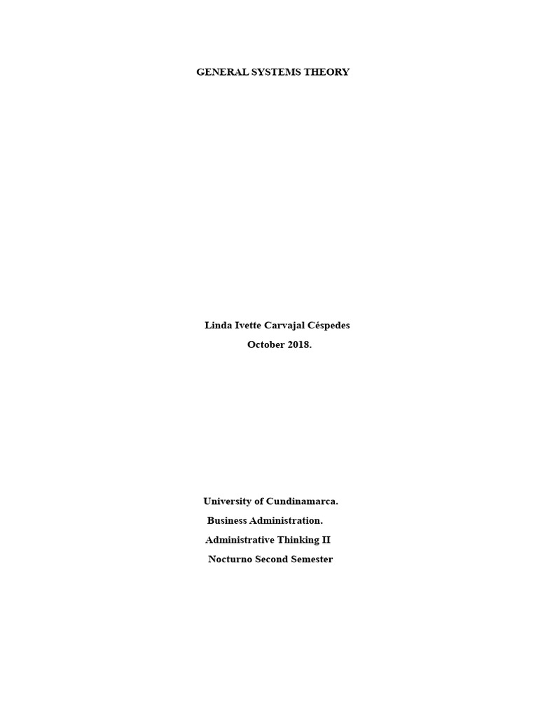 Overview of General Systems Theory | PDF | System | Systems Theory