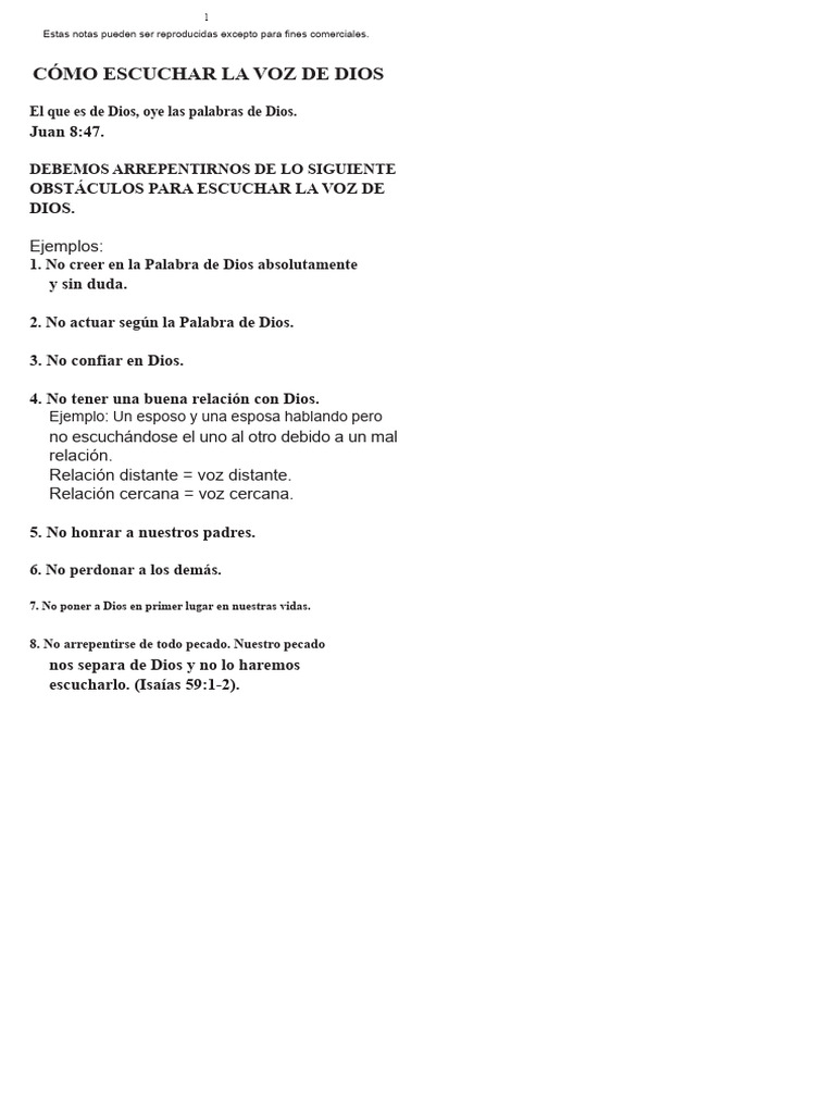 Cómo Escuchar la Voz de Dios | PDF | espíritu Santo | Pecado