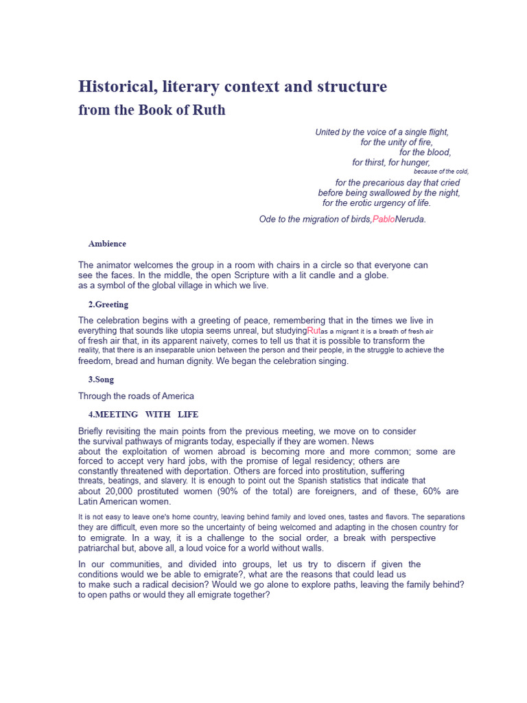 Historical Context of The Book of Ruth | PDF | Ezra