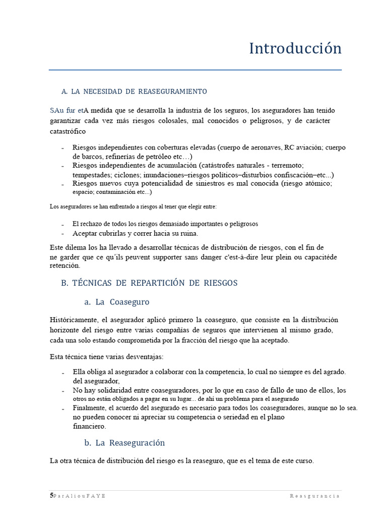 Técnicas de Reaseguro en Seguros | PDF | Reaseguro | Seguro