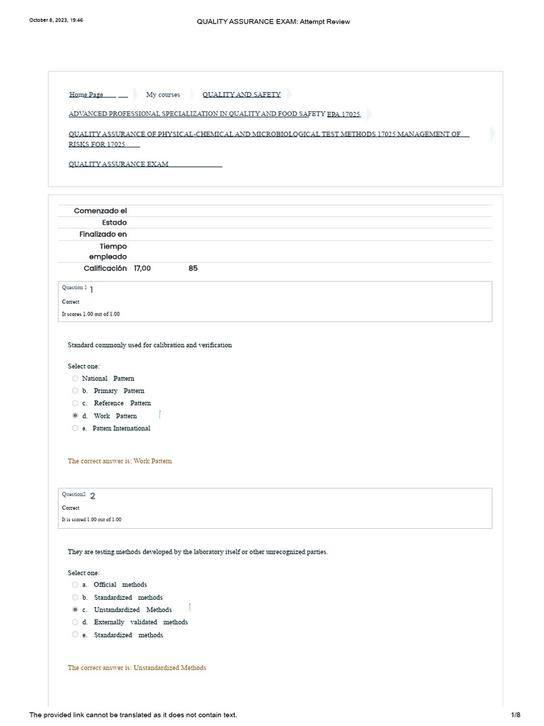 Quality Assurance Exam Review Summary | PDF | Accuracy And Precision ...