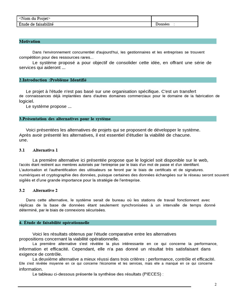 Étude de faisabilité du projet logiciel | PDF | PHP | Internet