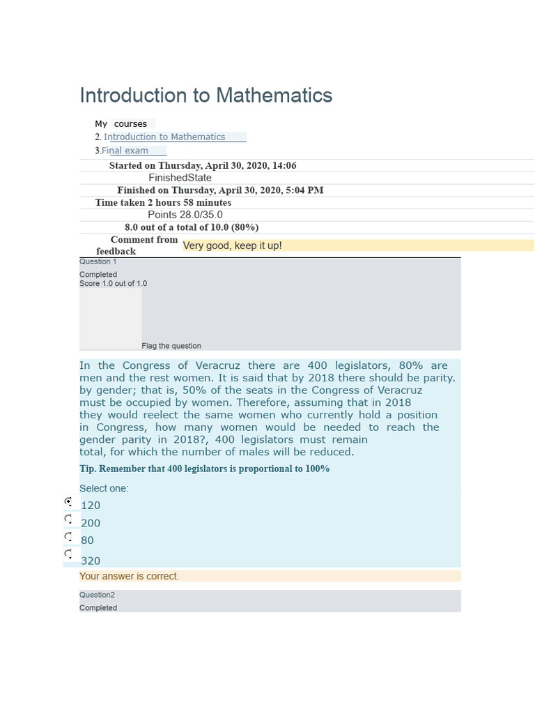Mathematics Course Overview and Exam | PDF | Abstract Algebra ...