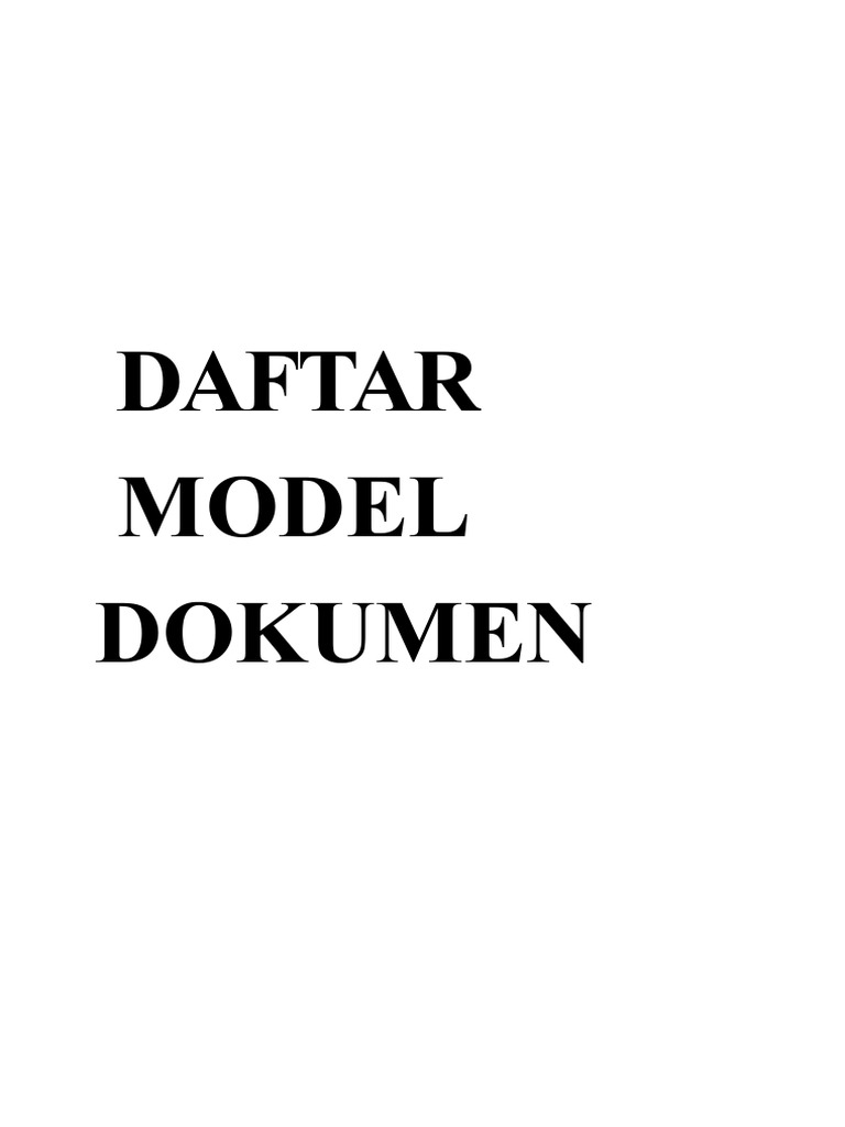Daftar Model Dokumen | PDF