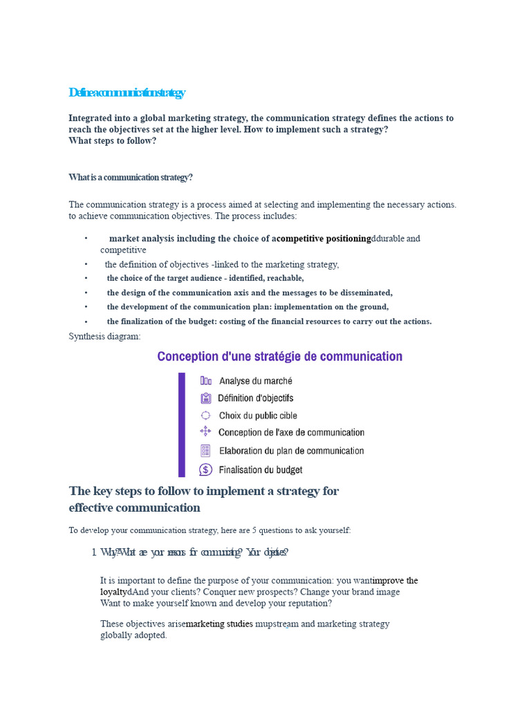 Understanding Communication Strategy | PDF | Communication | Target ...