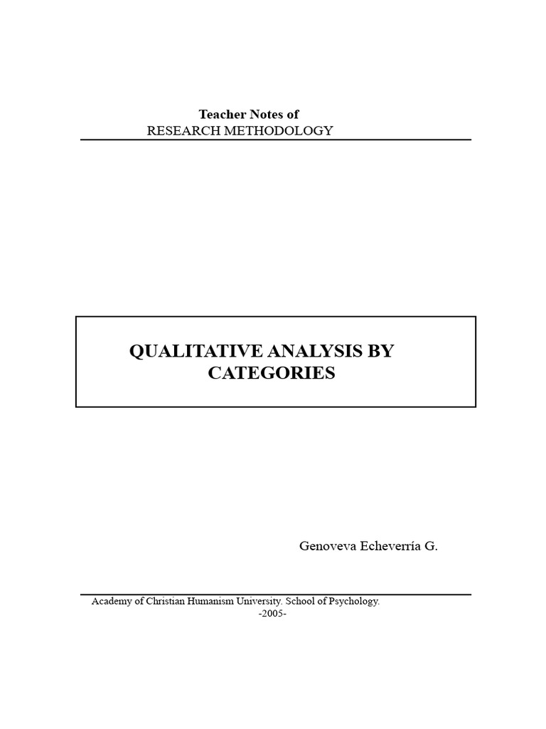 Qualitative Analysis Methodology Guide | PDF | Qualitative Research ...