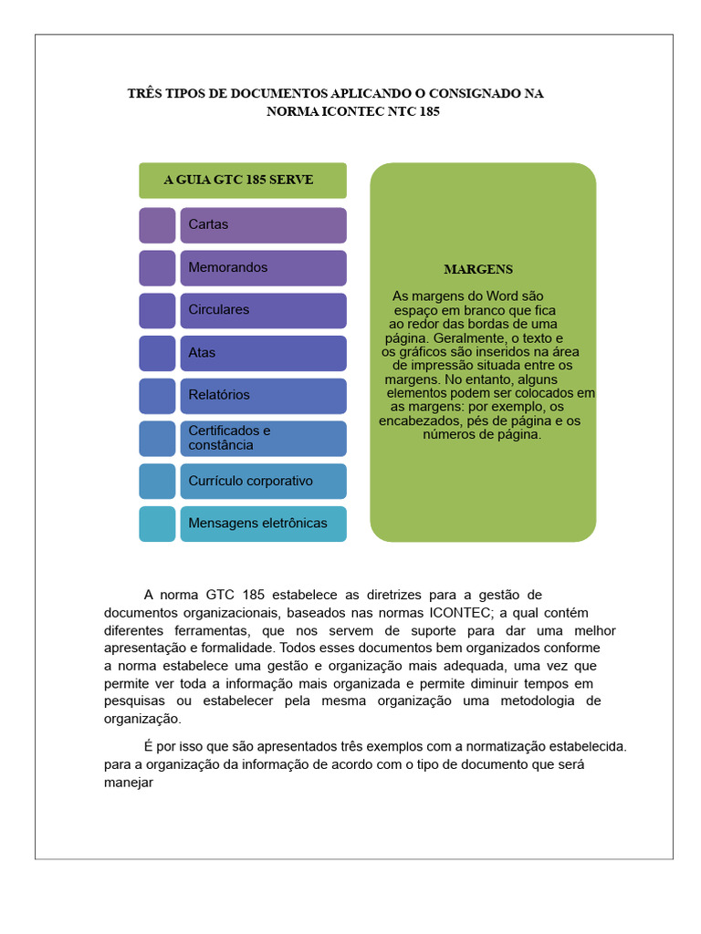 Exemplos de Documentos ICONTEC NTC 185 | PDF