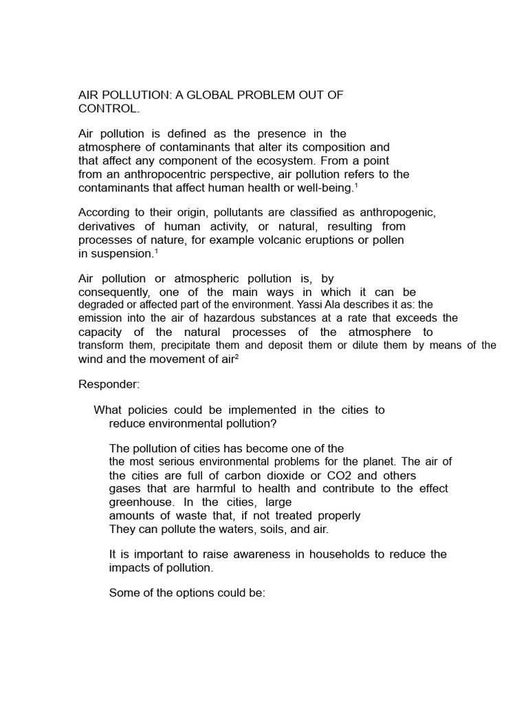 Global Air Pollution Solutions Guide | PDF | Air Pollution | Pollution