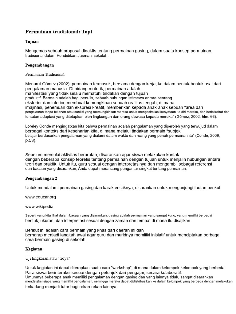 Permainan Gasing: Panduan Didaktis | PDF