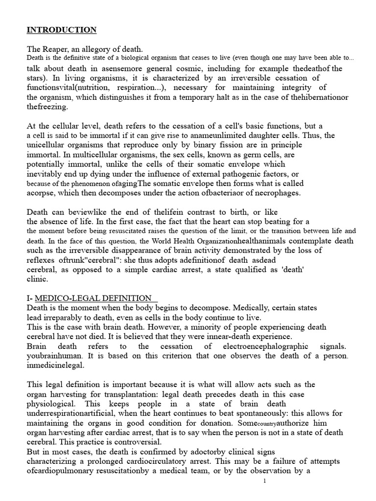 Understanding Biological Death and Its Definitions | PDF | Death | Virus
