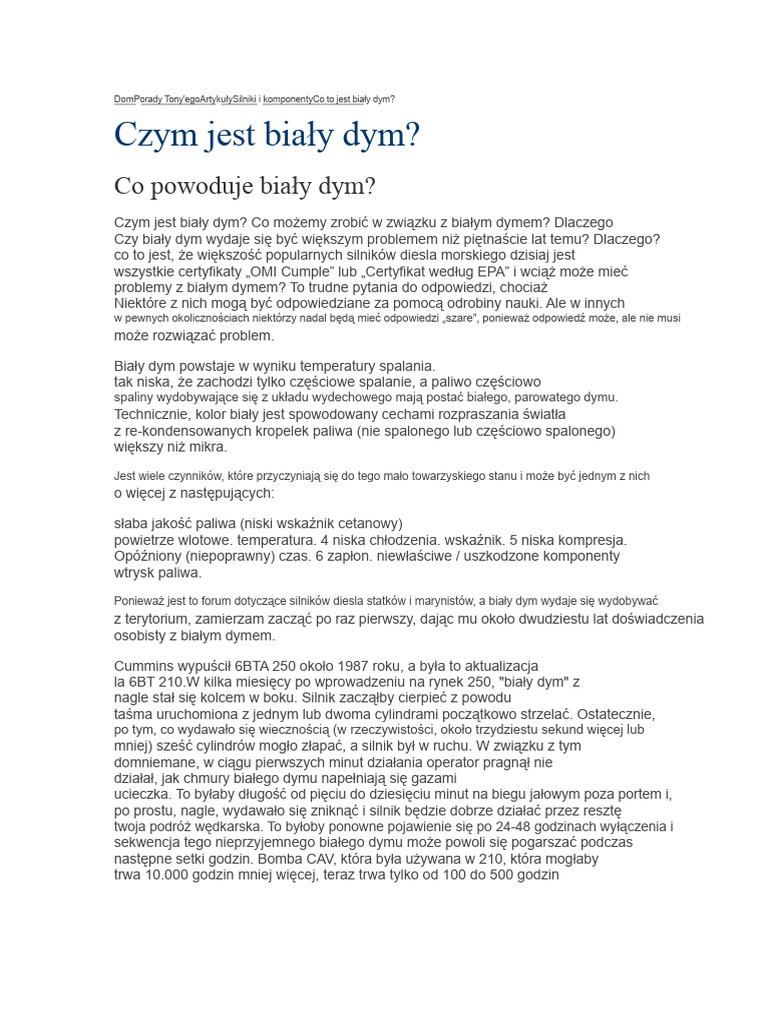 Co To Jest Biały Dym | PDF