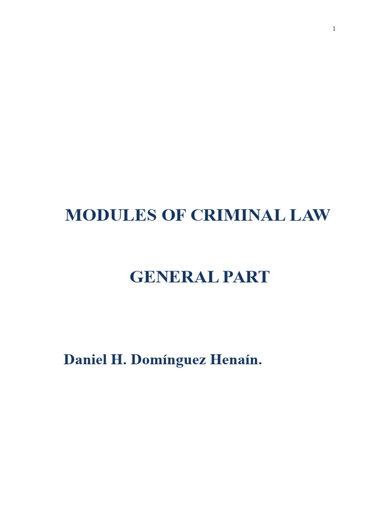 Overview of Criminal Law Modules | PDF | Crimes | Crime & Violence