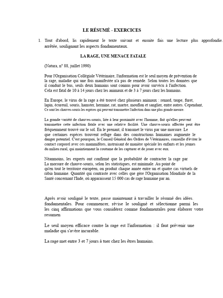 La rage : prévention et transmission | PDF | Rage (maladie) | Chauve-souris