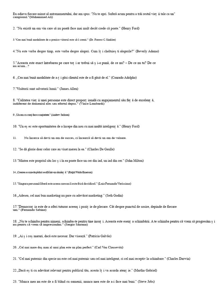 365 Fraze Motivaționale - Tutoracraft | PDF