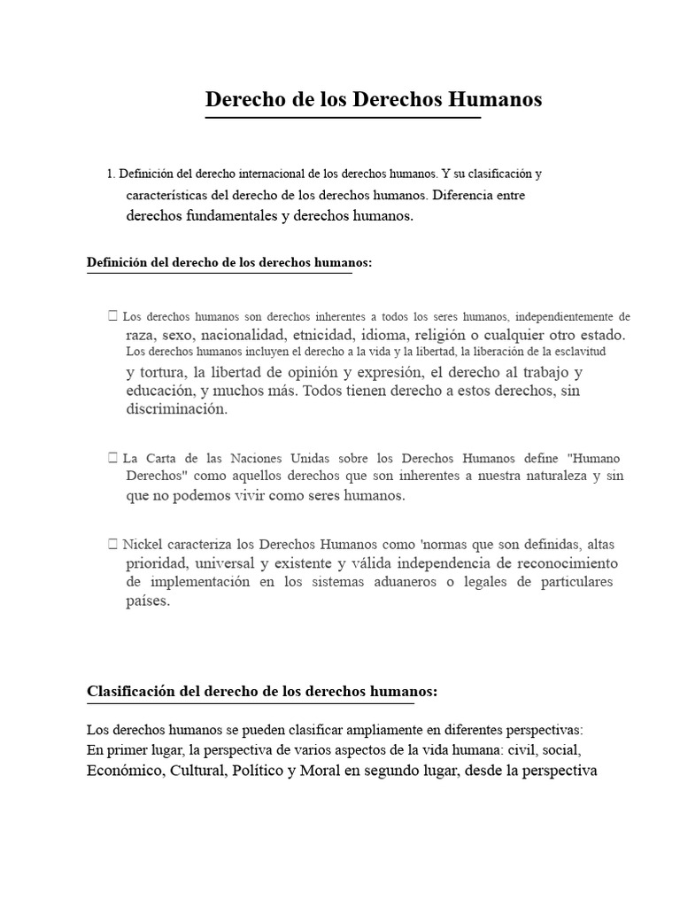 Derecho de Los Derechos Humanos | PDF | Derechos | Derechos humanos