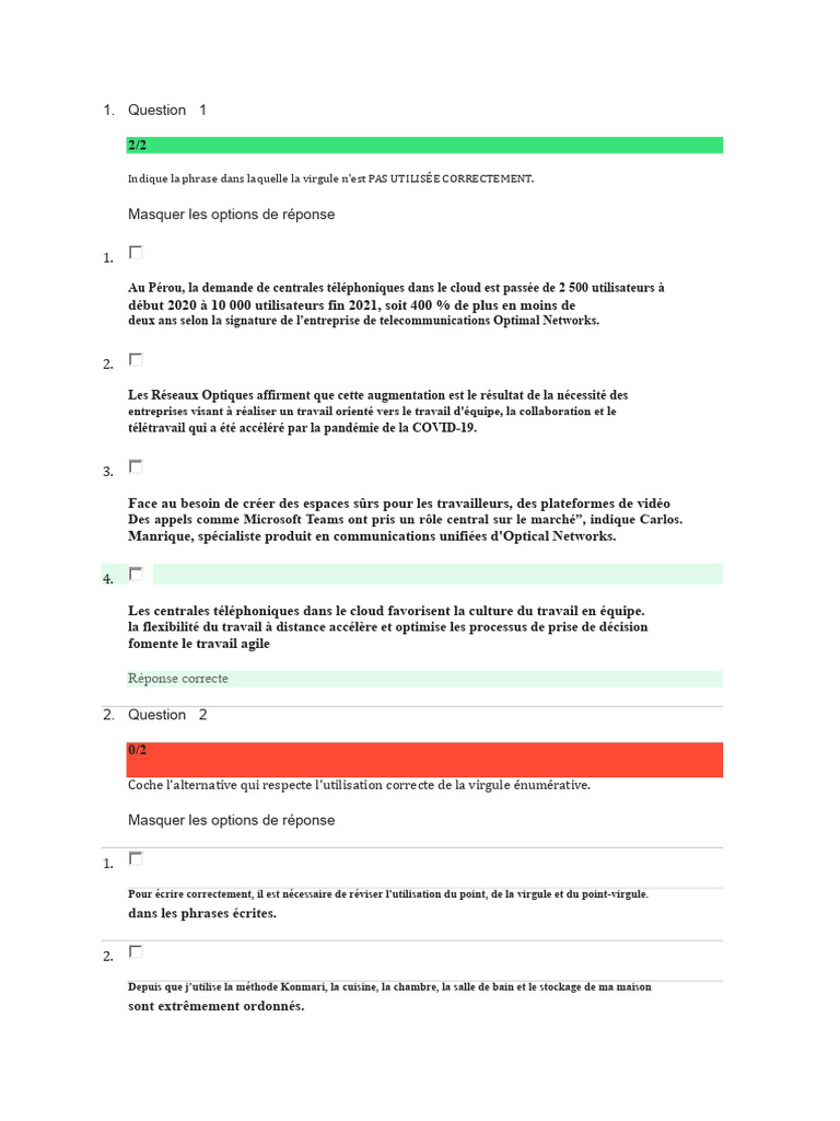 Utilisation correcte de la virgule en français | PDF
