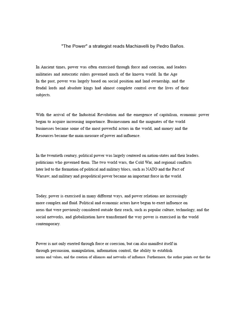 Understanding Power Dynamics Today | PDF | Power (Social And Political ...