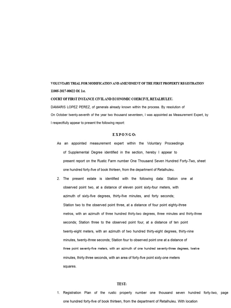 Property Registration Modification Report | PDF | Judgment (Law) | Justice