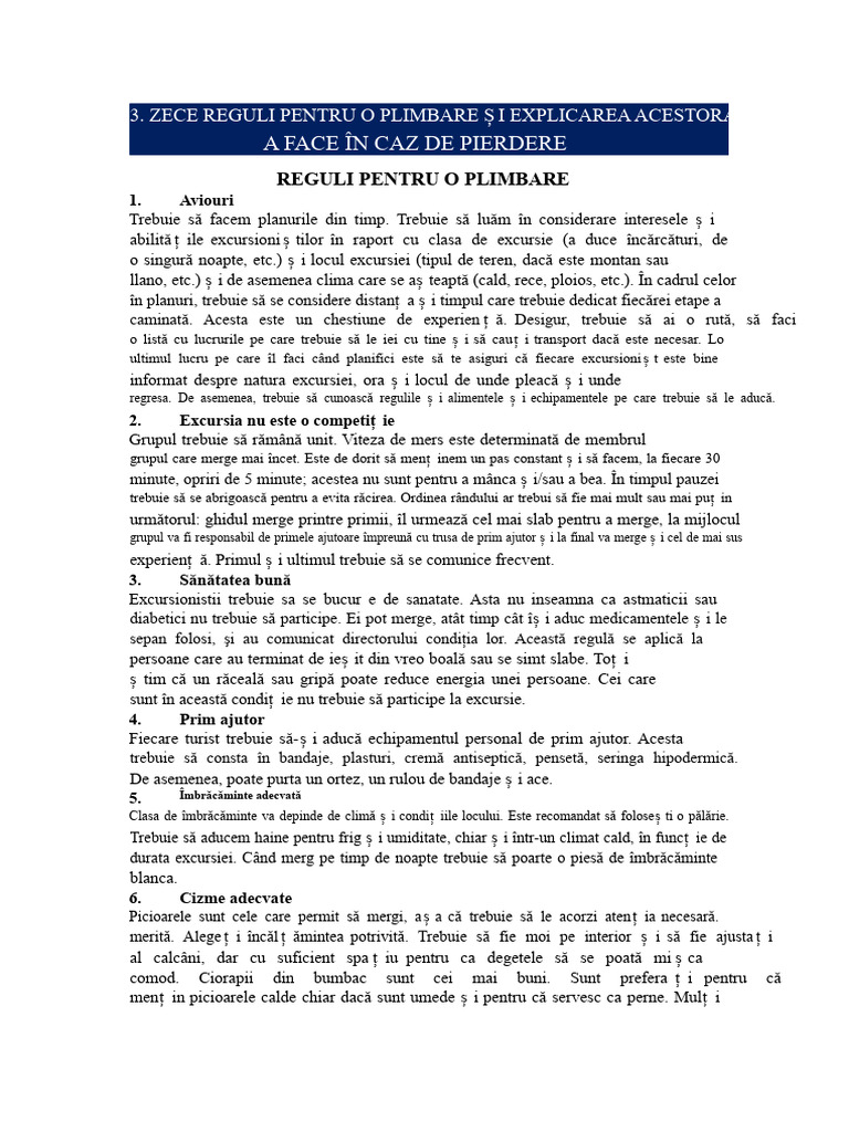 Zece Reguli Pentru o Plimbare Și Explicarea A Ce Trebuie Să Faci În ...